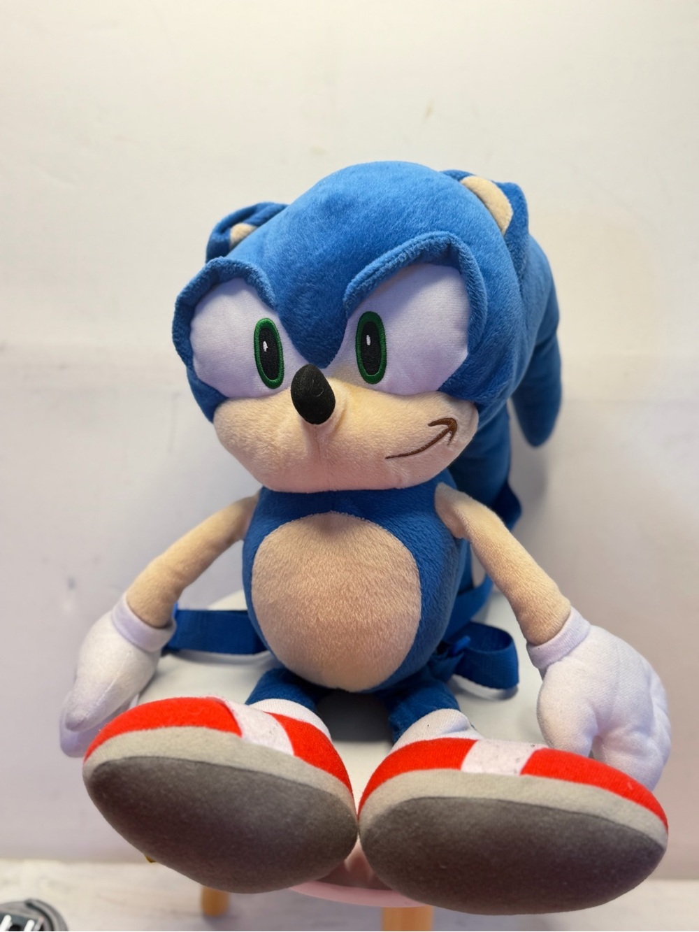 Blue Sonic Plush Backpack - Licensed Character Kids Toy